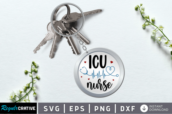 ICU Nurse SVG Keychain: A Versatile Design for Crafters