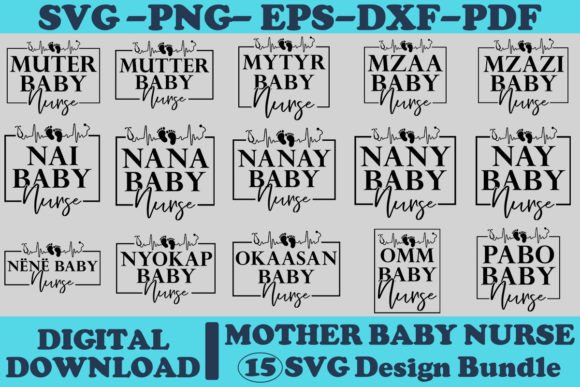 Nana Baby Nurse Svg Design Bundle Review