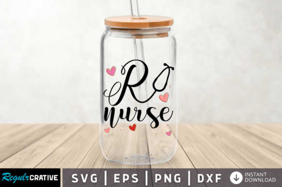 R Nurse Svg Design for Embroidery Projects