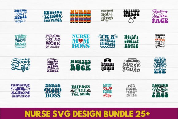 Retro Nurse Bundle: A Versatile SVG Design