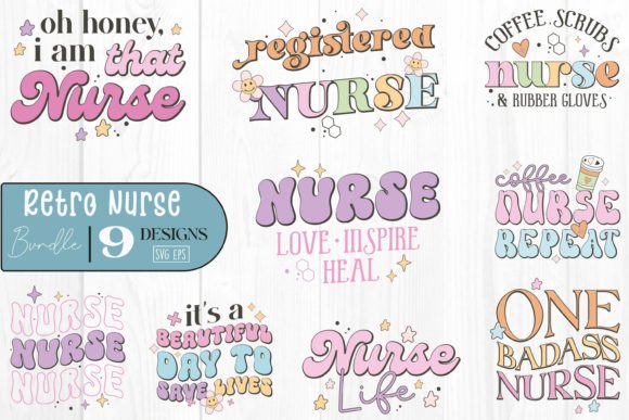 Retro Nurse SVG Bundle: A Versatile Design Set
